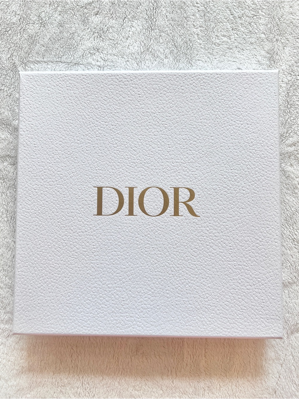 Dior White Gift Box with Gold Logo